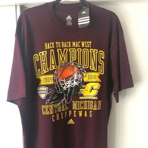 Vintage-Michigan Chippewas 2009-‘10 Adidas Tee